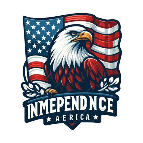 Un logo pour un aigle et un drapeau américain | Vecteur Premium généré ...