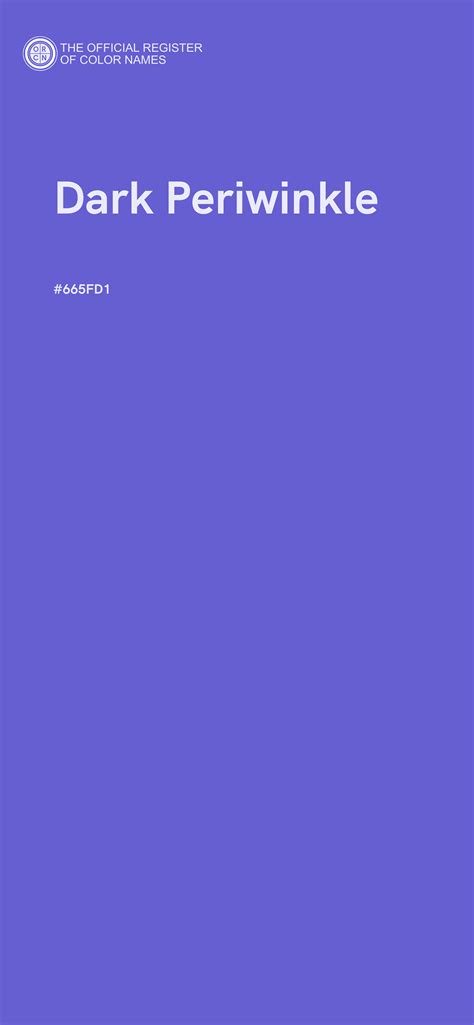 Dark Periwinkle color - #665FD1 - The Official Register of Color Names