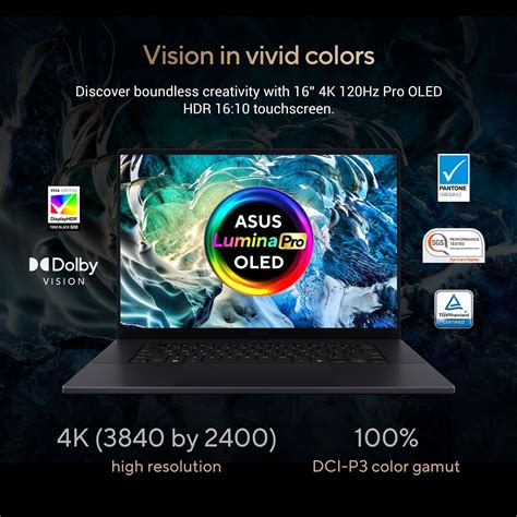 ASUS ProArt P16 OLED, Creator Laptop, AMD Ryzen AI 9 HX 370 (64GB/2TB/