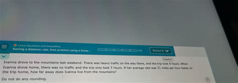 Image result for Solving a Distance Rate Time Problem Using a Linear Equation