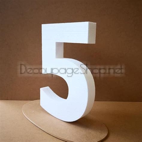 СТИРОПОРЕНА ЦИФРА - ПЕТИЦА - ВИСОЧИНА - 44см - ДЕБЕЛИНА - 5см