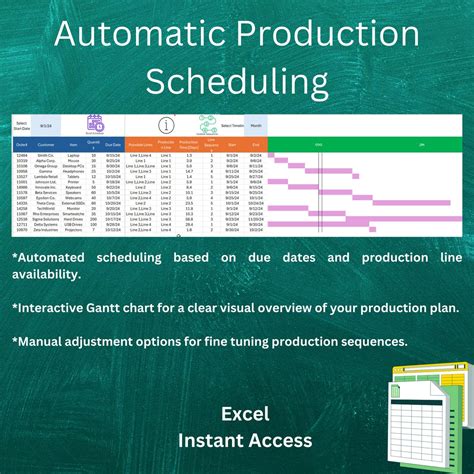 Image result for Using Excel for Production Scheduling