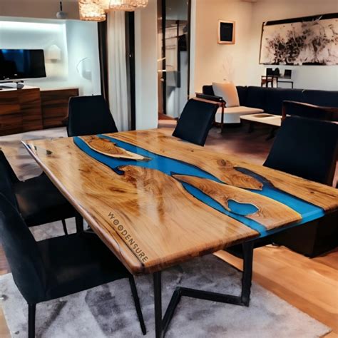 Buy Wooden Resin Epoxy Dining Room Table Online
