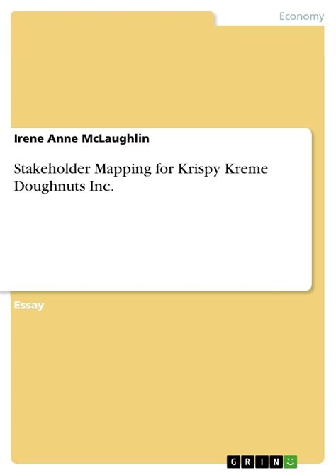Stakeholder Mapping for Krispy Kreme Doughnuts Inc. eBook : McLaughlin ...