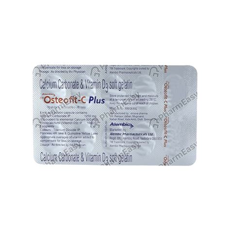 Osteofit C Plus Strip Of 10 Capsules: Uses, Side Effects, Price, Dosage ...
