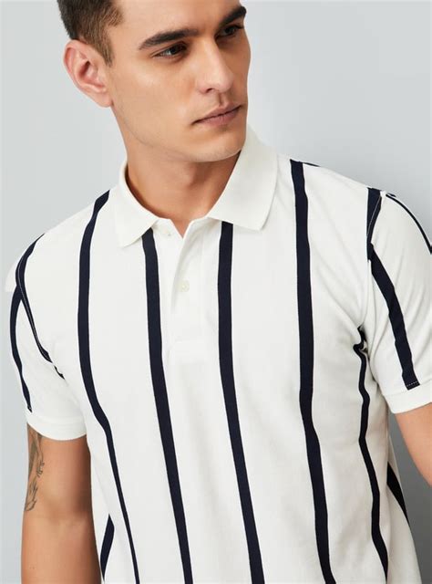 Buy Men Striped Polo T-shirt Online at just Rs. 699.0 - 1000014447517 ...