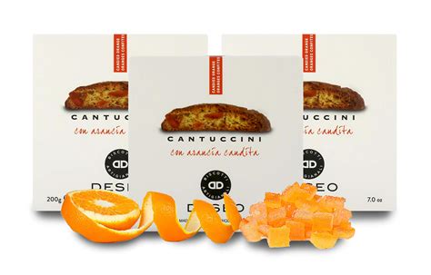 Buy Deseo 3 Packs of Cantucci Cookies with Candied Orange Peel, Italian ...