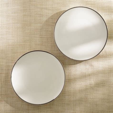 Shop Set Of 2 White Dinner Plates with Silver Line - at Best Price ...