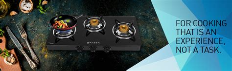 Faber Gas stove 3 Burner Top Glass Cooktop (Grand 3BB-BK) Manual ...