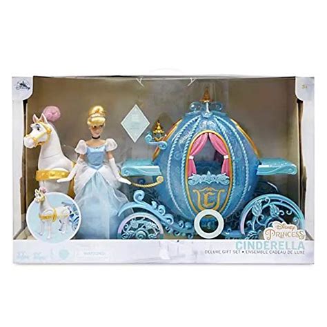 Buy Disney Store Cinderella Horse & Carriage 3 Piece Light Up Playset ...