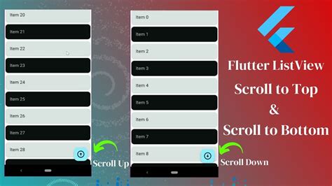 Scroll Controller Flutter 的图像结果