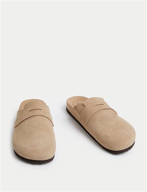 Suede Slip On Flat Clogs | M&S | M&S