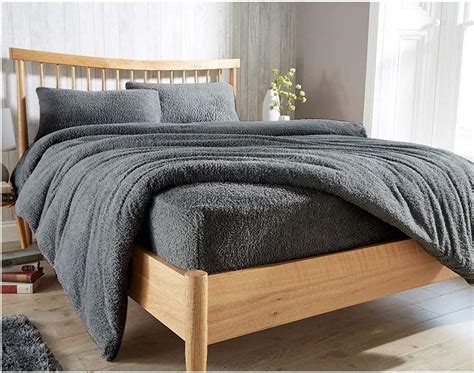 Teddy Bear Sherpa Fleece Fitted Bed Sheet 30cm / 12" Thermal Warm ...