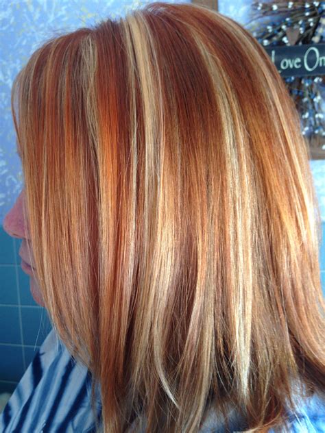 Copper and blonde foils | Copper blonde hair color, Copper blonde hair ...