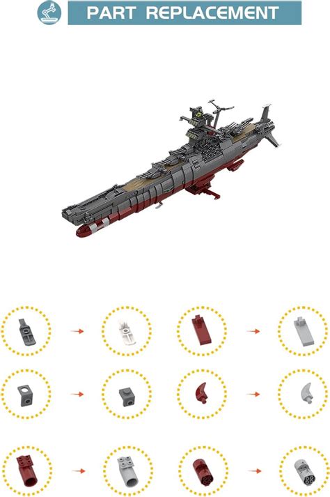 Buy WiMiU Space Battleship Building Blocks Set,Historical Warship Model ...