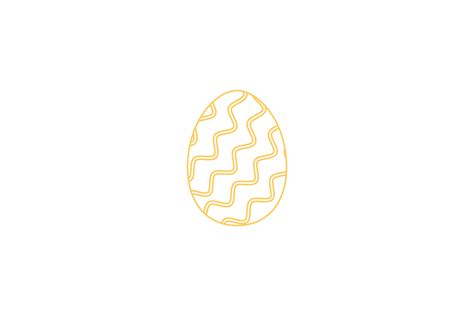 Easter Egg Yellow Color Line Graphic by raysaozora · Creative Fabrica