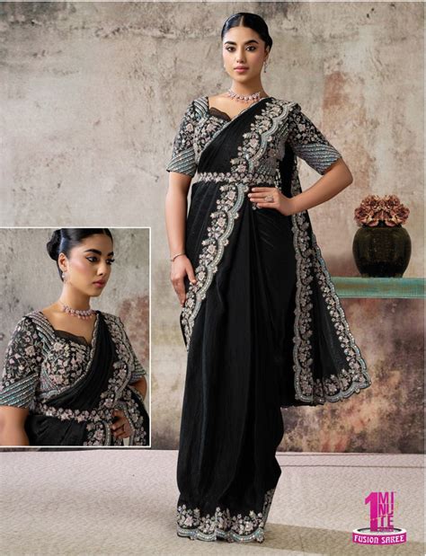 Black Saree Soft silk Saree – ODHNI