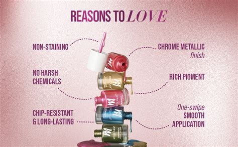 Buy MyGlamm Chromantic Metallic Nail Enamel - Geisha (Dark Pink Shade ...