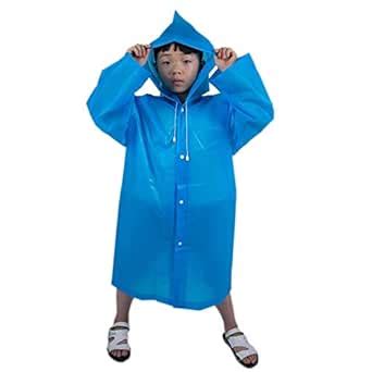 Krystle Boy's PVC Full Sleeve Raincoat (Blue, 9-10Yrs) : Amazon.in ...