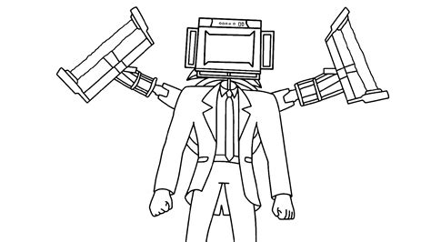 30 Coloring TV Man free - Download or color online