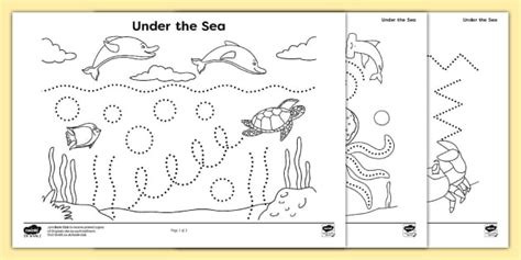Under the Sea Pencil Control Sheet