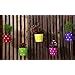 Leafy Tales Metal Chain Hanging Planter - Set of 5 (Rust Free - Red ...