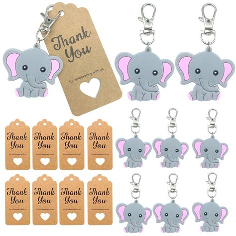 Buy 20 Pack Baby Shower Return Gifts for Guests, Pink Baby Elephant ...