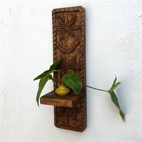 Wooden Tribal 1 Shelf Wall Rack – Chinhhari Furniture and Handicraft