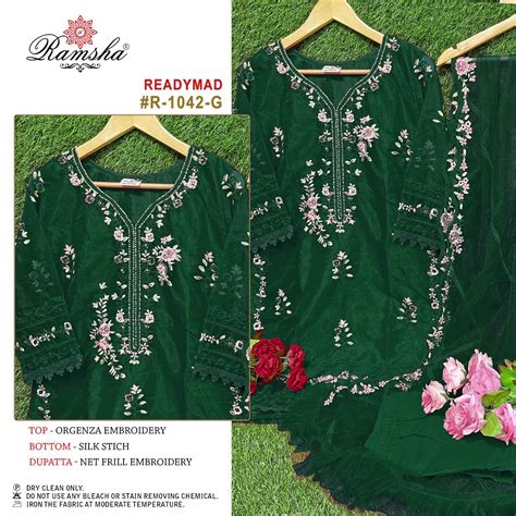 Ramsha R 1042 E To H Ready Made Pakistani Suits Collection