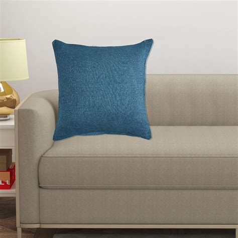 Buy Yellow Weaves Jute Texture Cushion Covers, 12 X 12 Inches, Blue, 1 ...