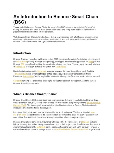 Image result for Binance Smart Chain Tutorial