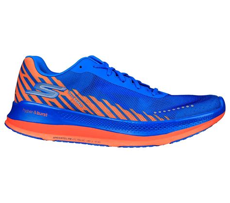 Skechers Blue/Orange Go Run Razor Excess Men'S Running Shoes - Style ID ...