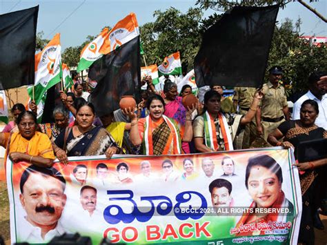 Slogans - Go back Modi! Protests held in Guntur, other parts of Andhra ...