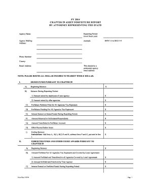 Fillable Online texasattorneygeneral FY 2014 CHAPTER 59 ASSET ...