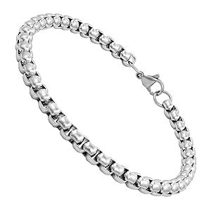 Buy Nakabh 8 inch Stylish Chain Style Stainless Steel Bracelet for Men ...