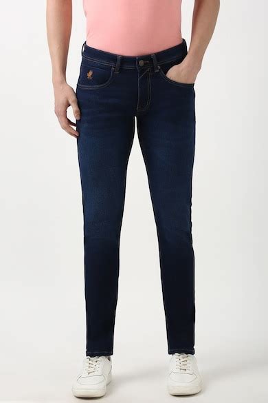 Buy Men Navy Light Wash Jeans Online - 39724649 | Peter England