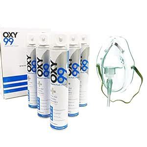 Buy OXY99 Portable Oxygen Cylinder, Tube & Elastic Strap Pack of 6 ...