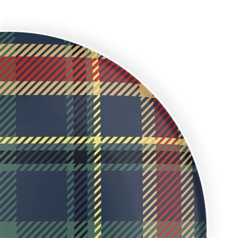 Navy Blue and Pine Plaid Salad Plate | Shutterfly