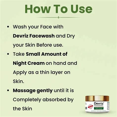 Devriz Organic Skin Whitening & Brightening Night Cream - Devriz ...