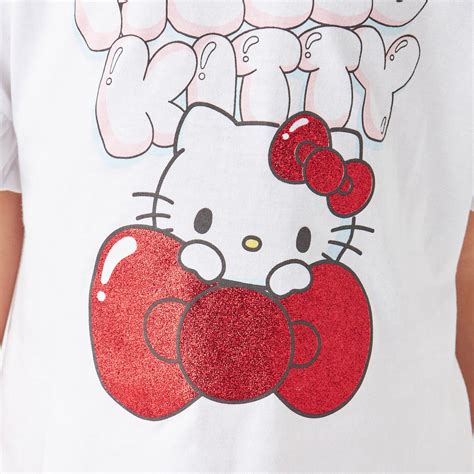 Buy Sanrio Hello Kitty Print T-shirt with Ruffled Short Sleeves from ...