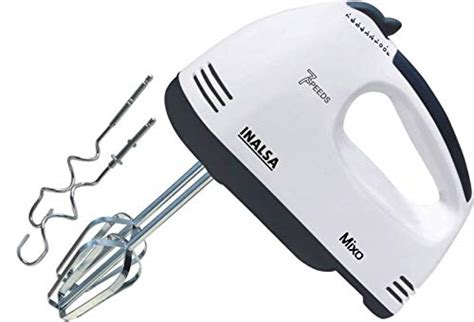 Inalsa MIXO 200-Watt Hand Mixer with 7 Speed (White/Black) – BrandGodam2022