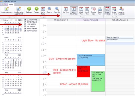 Dispatch Calendar 的图像结果