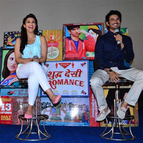 Parineeti Chopra and Sushant Singh Rajput pose together at the trailer ...