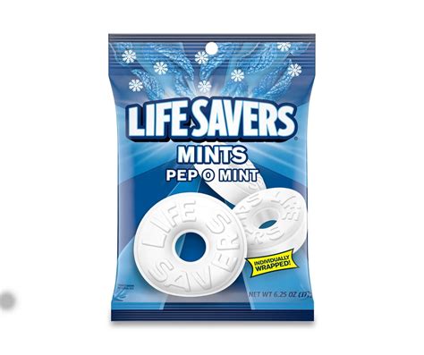 Life Savers Pep-O-Mint Breath Mints, Hard Candy, Individually Wrapped ...