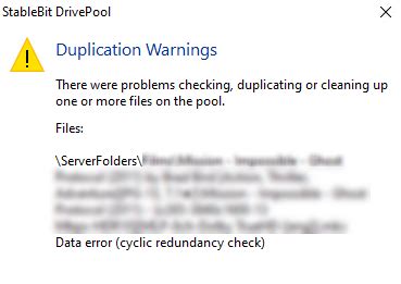 Fix Data Error CRC 的图像结果