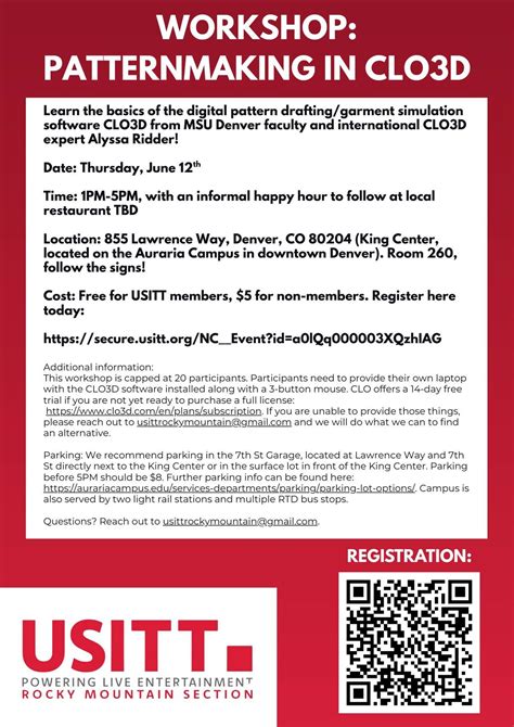 CLO3D Patterning Workshop - Rocky Mountain Section, King Center ...