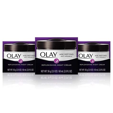 Olay Age Defying Anti-Wrinkle Night Cream, 3 Count : Amazon.in: Beauty
