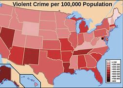 Image result for Map of Violent Crime USA