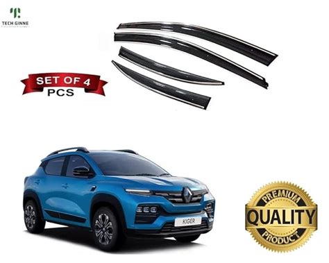 V.Ecom Car Window Side Deflector Rain Door Visor for Renault Kiger Set ...