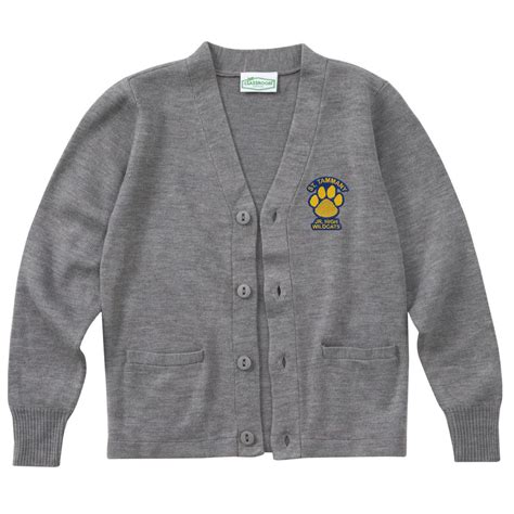 St. Tammany Junior High Cardigan - Grey – Skobel's School Uniforms